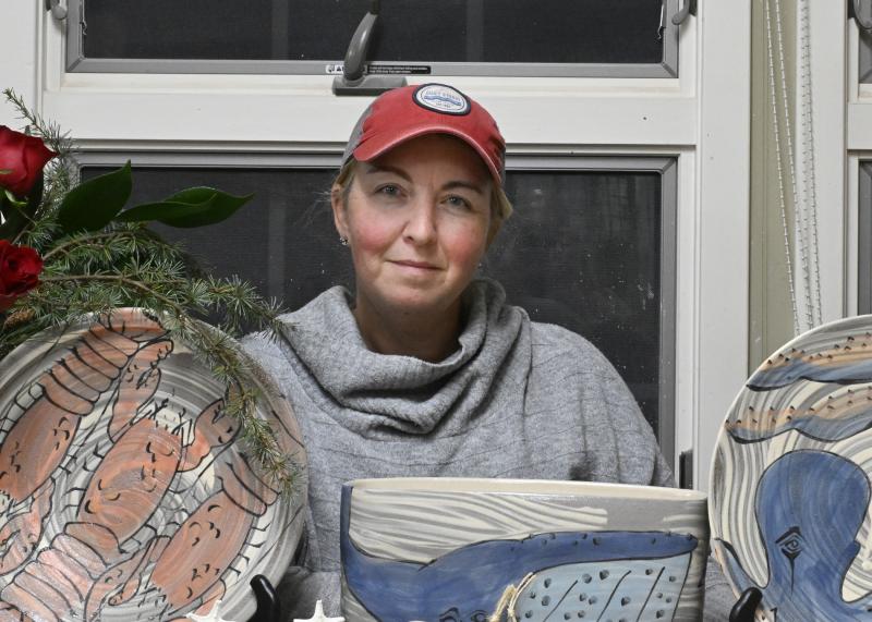Lisa Chambers, owner of Delaware Bay Clay in Lewes, specializes in handmade, functional pottery that is inspired by coastal living.